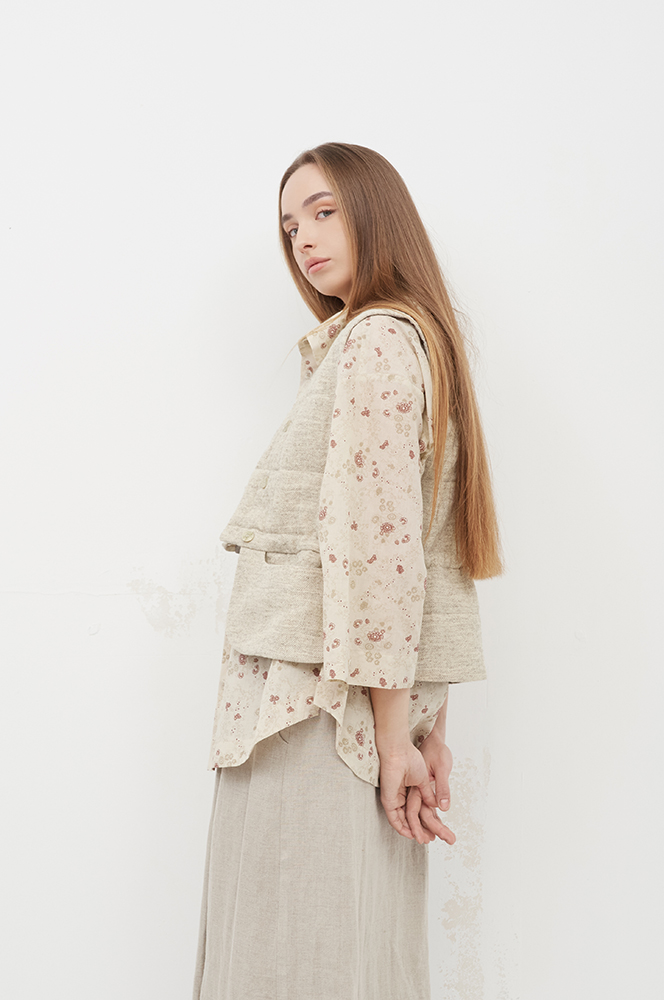 Камізелька стьобана з кишенями вовна (КА 87/11)